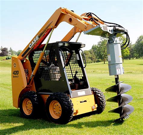 digging with skid steer|auger attachments for skid steers.